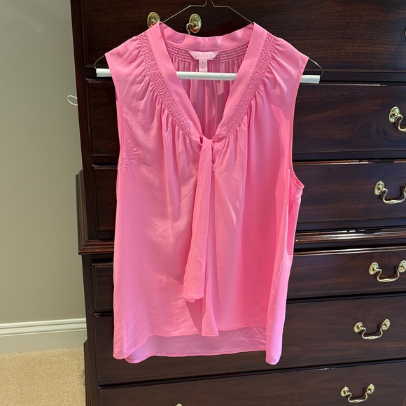 Lilly Pulitzer Vibrant Pink Sleeveless Blouse - Picture 1 of 5